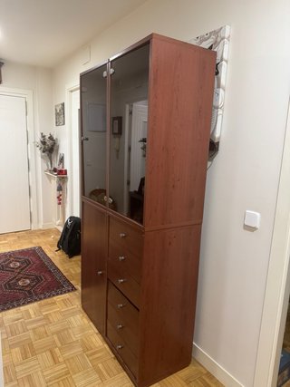 Vitrina Armario de Madera cristal