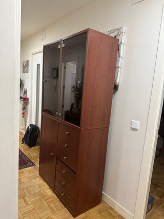 Vitrina Armario de Madera cristal