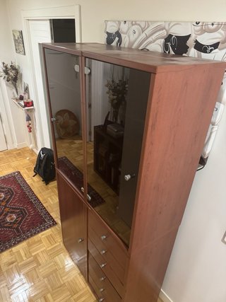 Vitrina Armario de Madera cristal