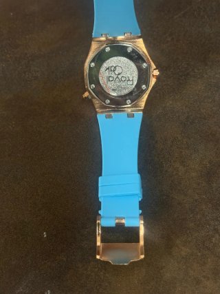 Reloj MOD estilo Aud Piq R.Oak ac rosa caucho azul