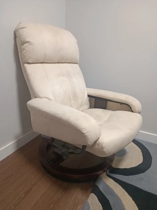 Sillón Relax con Reposapiés Blanco