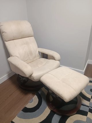 Sillón Relax con Reposapiés Blanco