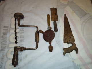 Set de 4 Herramientas Manuales Antiguas