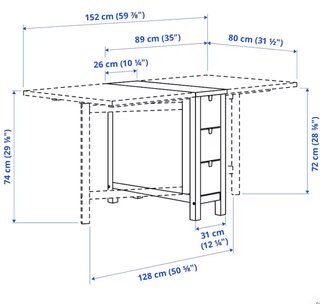 Mesa NORDEN IKEA Blanca sin estrenar
