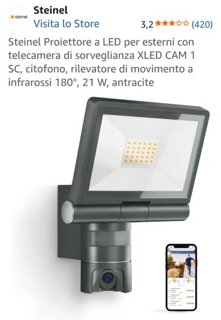 Proiettore LED Steinel XLED CAM 1 SC