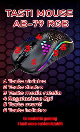 Mouse Gaming Nero RGB