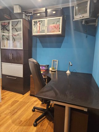 Conjunto de Estanterías y Mesa de Escritorio