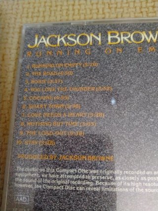 CD JACKSON BROWNE (Running on Empty)