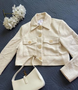 Chaqueta Mango Algodón Tweed