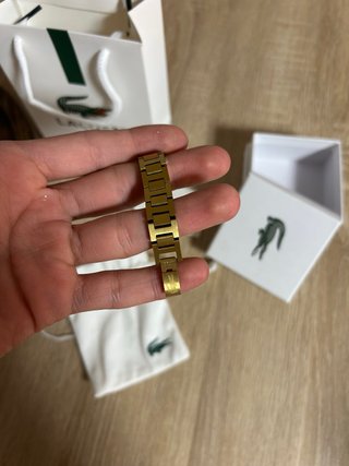 Pulsera Lacoste Dorada Original