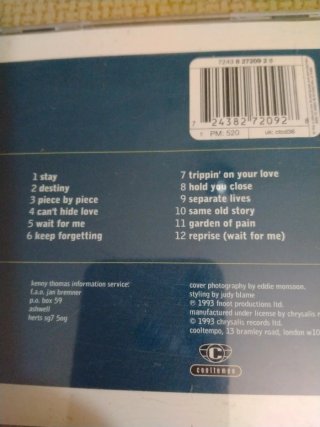 CD KENNY THOMAS (- Wait For Me)