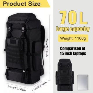 Mochila montaña 70L verde