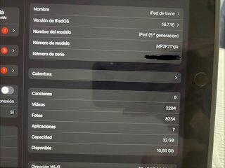 iPad 5ª generación Gris
