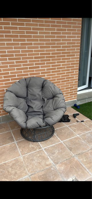 Sillón de Jardín Redondo Gris