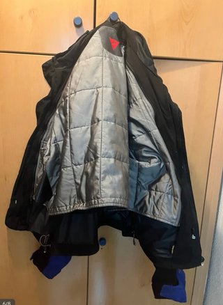 Chaqueta de Moto Dainese Negra y Azul
