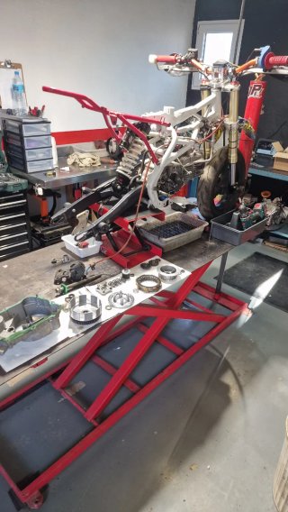 Pit Bike Rebel Master Pole 6 Gris/Rojo