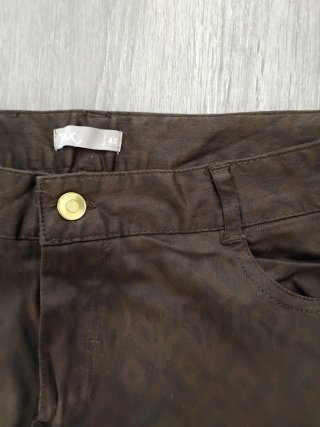 Pantalón Marrón Estampado Etnico