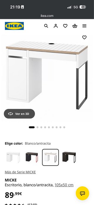 Escritorio Blanco 105x50cm