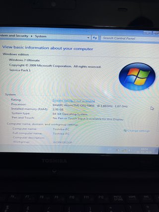 Toshiba NB 500 - 80GB HDD / 2GB RAM