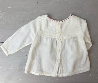 Camisa Bebé Bordada Punto de Cruz 9 Meses