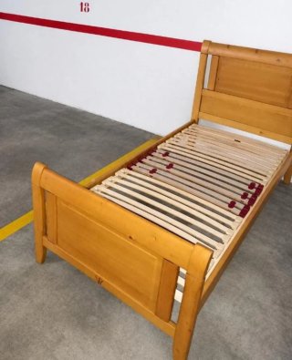 Cama individual de madera 90cm