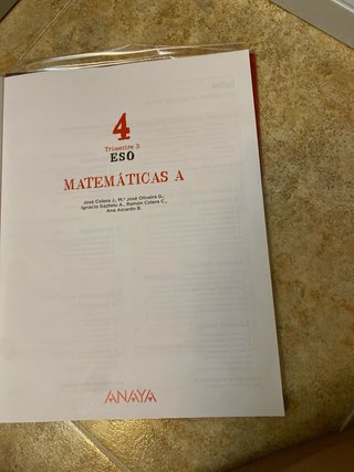 Matemáticas trimestre 3, 4ESO