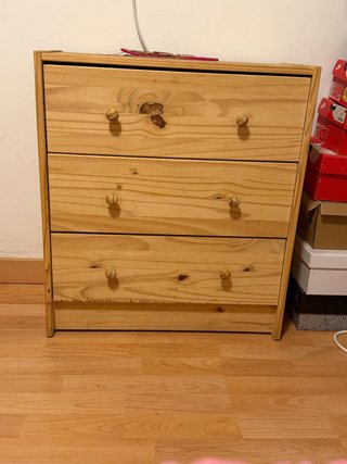 Cajonera de Madera con 3 Cajones