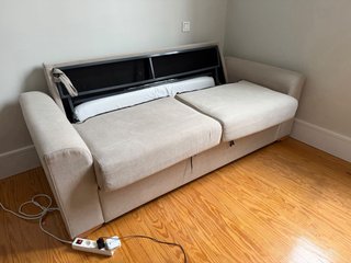 Sofá Cama Beige Tela