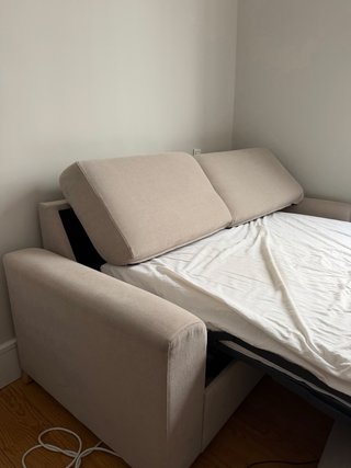 Sofá Cama Beige Tela
