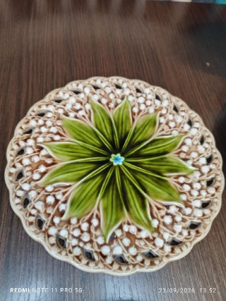 8 Platos Postre Vintage Cerámica Porcelana