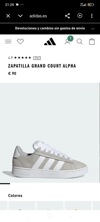 Botines Adidas blancos y azules