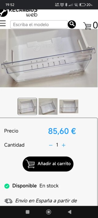 Repuesto Frigorífico Samsung RL56GSBSW1