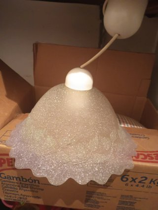 Lámpara de techo de cristal