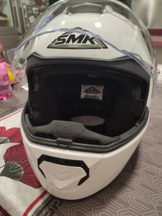 Casco Moto Modular SMK Talla S Blanco