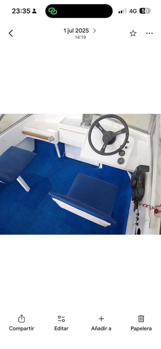 Barco 4.70m proa cerrada 40cv 2T