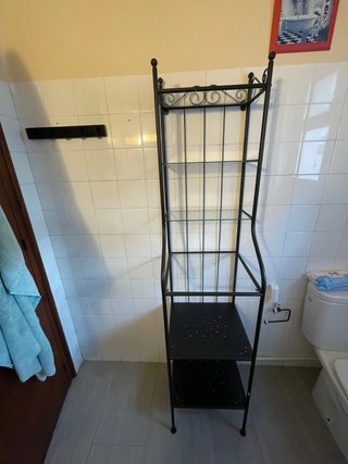 Estantería baño Ikea Negra Metálica