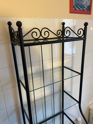 Estantería baño Ikea Negra Metálica