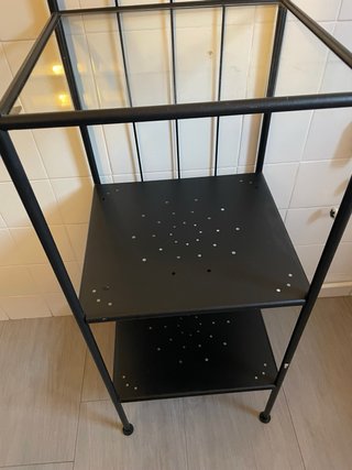 Estantería baño Ikea Negra Metálica