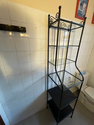 Estantería baño Ikea Negra Metálica
