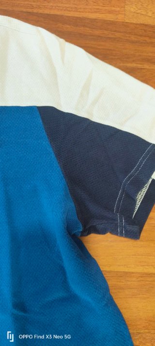 T-shirt uomo Lacoste blu e bianca
