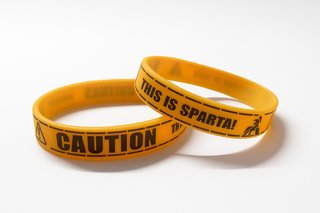 Pulsera caution this is sparta   Silicona flexible