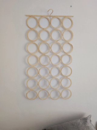 Colgador de tela con 25 aros
