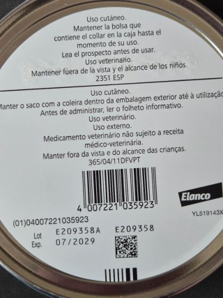Collar gris perro