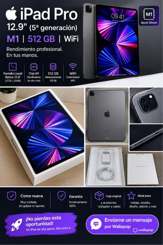 iPad Pro 12.9 5ª Gen 512GB WiFi Gris