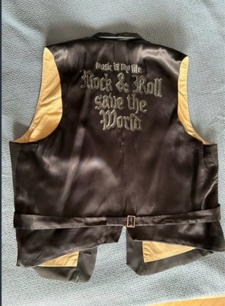 Chaleco Rock & Roll Negro Talla L