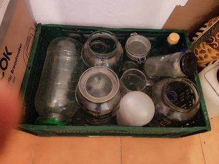 3 tarros de cristal grandes