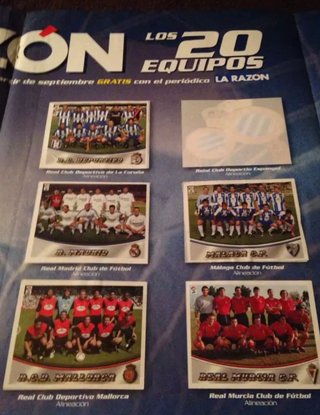 ALBUM PARACROMOS DE EQUIPOS DE PRIMERA