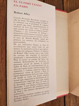 Libro: El último tango en París - Robert Alley.