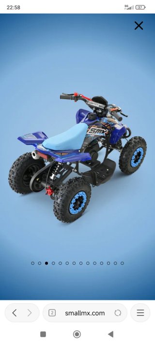 Moto de cross azul y negra