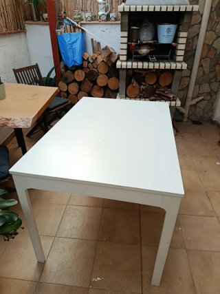 Mesa de Comedor Extensible Blanca